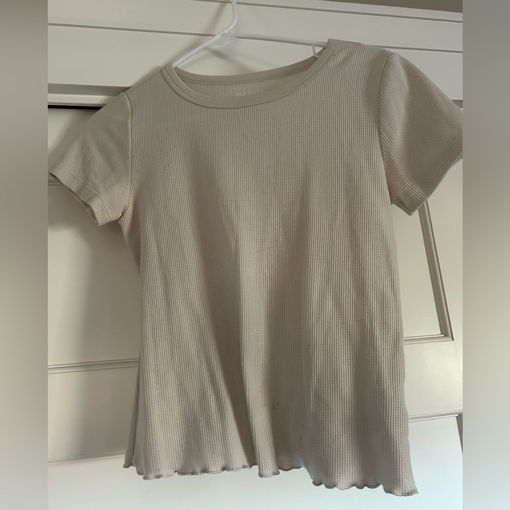 old navy basic tee ruffled